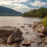 Landscape of Jordan Pond at Acadia National Park, Maine