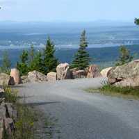 Landscape view from Mountain road at Acadia National Park, Maine