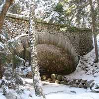 Snowy Bridge at Acadia National Park, Maine