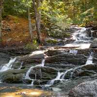 Cascading Falls in Harpswell Cliff in Maine