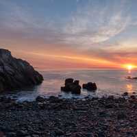 Sunrise at Cutler Public land Preserve in Maine