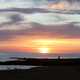 Sunrise on Metinic Island landscape