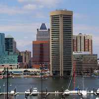 Baltimore Skyline from the dock in Maryland