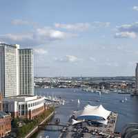 Cityscape and River of Baltimore, Maryland