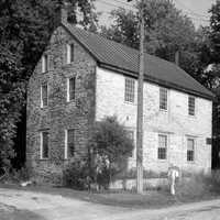 Brookeville house black and white in Maryland