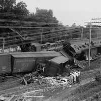 Head-on train wreck in Laurel in 1922 in Maryland