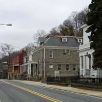 Main Street in historic Port Deposit in Maryland