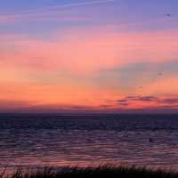 Sunset over the Ocean at Monomoy National Wildlife refuge in Massachusetts