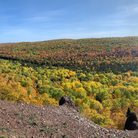 Full Panoramic View of Autumn Forest from Raptor's Ridge