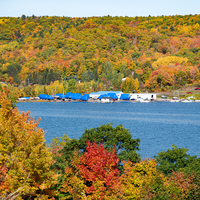 Autumn landscape look at Houghton, Michigan