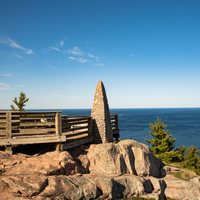 Top of Sugarloaf mountain and monument and landscape