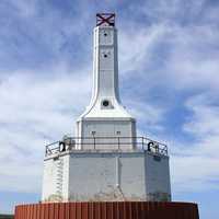 Full view of the lighthouse at McLain State Park, Michigan