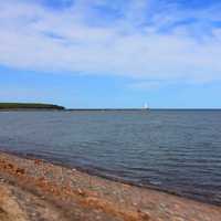 Shoreline and Horizon in McLain State Park, Michigan