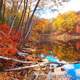 Fall Colors around Crater Lake in Michigan