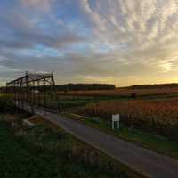 Scenic sunset landscape in Frankemuth, Michigan