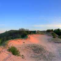 Afternoon sun on the dune at Pictured Rocks National Lakeshore, Michigan