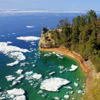 Bay around of Miner's Castle at Pictured Rocks National Lakeshore, Michigan
