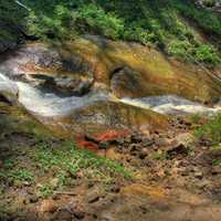 Bottom of the falls at Pictured Rocks National Lakeshore, Michigan