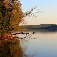 Dusk over lake at Pictured Rocks National Lakeshore, Michigan