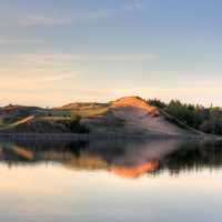 Dusk over the dunes at Pictured Rocks National Lakeshore, Michigan