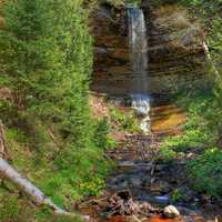 Full Munising Falls at Pictured Rocks National Lakeshore, Michigan