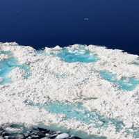 Ice on the lake at Pictured Rocks National Lakeshore, Michigan