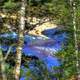 Lake through the trees at Pictured Rocks National Lakeshore, Michigan