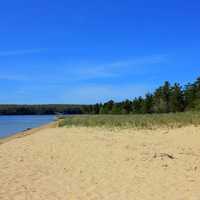 Lakeshore and Beach at Pictured Rocks National Lakeshore, Michigan