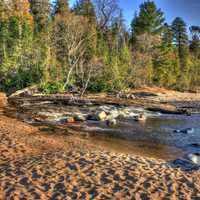 Mouth of the Hurricane River at Pictured Rocks National Lakeshore, Michigan