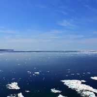 Water and snow at Pictured Rocks National Lakeshore, Michigan