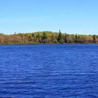 Across Mirror lake at Porcupine Mountains State Park, Michigan