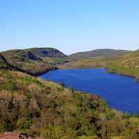 Full view of Lake of the clouds at Porcupine Mountains State Park, Michigan