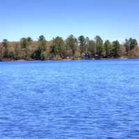 Across the lake shoreline at Twin Lakes State Park, Michigan