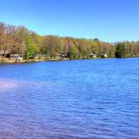 Curving shoreline at Twin Lakes State Park, Michigan