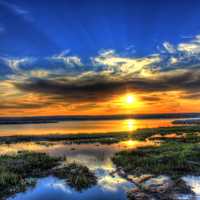 Dramatic Sunset over Superior in the Upper Peninsula, Michigan