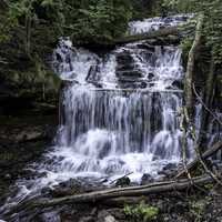 Wagner Falls landscape in Michigan