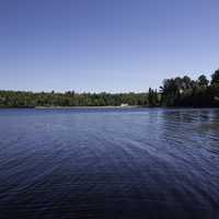 Landscape and water across lake Michigamme at Van Riper State Park, Michigan