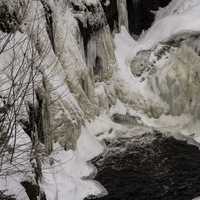Frozen Waterfall at Cascade River State Park, Minnesota