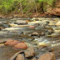 Closeup of the rapids at Cascade River State Park, Minnesota