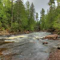 Looking Downstream at Cascade River State Park, Minnesota