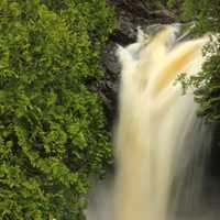 Waterfall on the river at Cascade River State Park, Minnesota