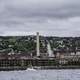 Factory on the shoreline of Lake Superior in Duluth, Minnesota