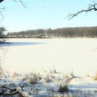 Frozen Lake at Glacial Lakes State Park, Minnesota