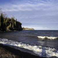 Far look at the Shoreline at Gooseberry Falls State Park, Minnesota