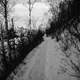 Hiking Walkway in the snow along the Gooseberry River at Gooseberry Falls State Park, Minnesota