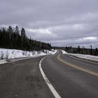 Road in the forest above Grand Marais, Minnesota