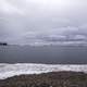 Winter landscape and sky of Lake Superior Inlet, Grand Marais, Minnesota