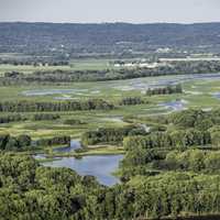 Lakes and Backwater landscape at Great River Bluffs State Park