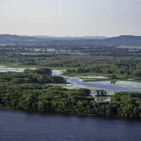 Main River and backwaters flowing into the Mississippi River