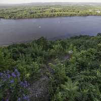 Pathway down to the Mississippi at Great River Bluffs State Park